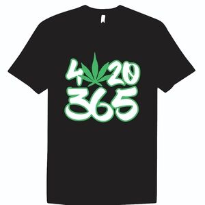 Black 420 365 Graphic T-Shirt